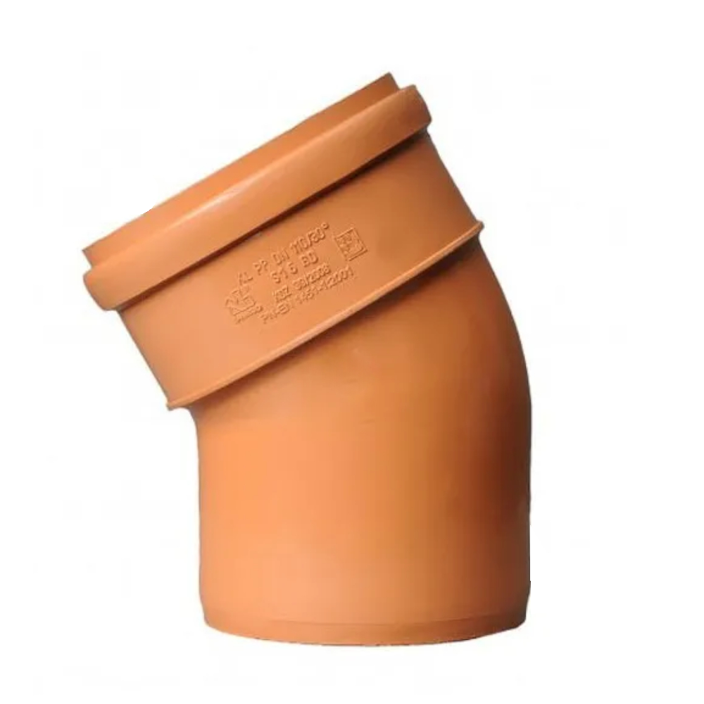 Kolano kanalizacyjne zewnętrzne PCV PP 110/30°