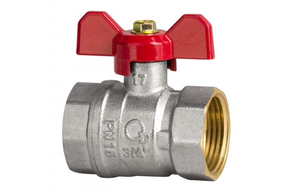 Zawór kulowy 1 cal z dławikiem GW motyl do wody