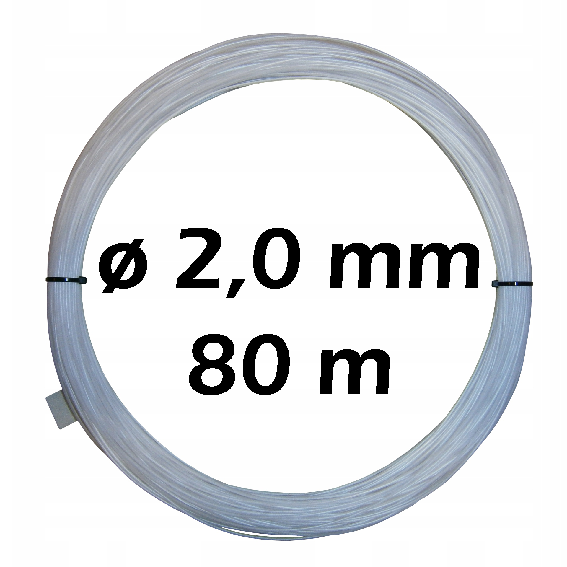 Żyłka gospodarcza techniczna studniarska do mocowania filtrów 2,0 mm 80m