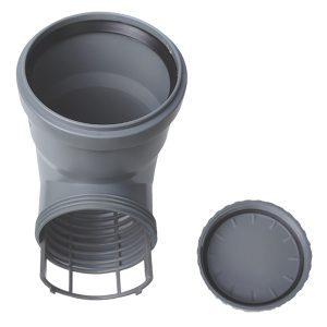 Czyszczak rewizja rynny z sitkiem 110 - SZARY